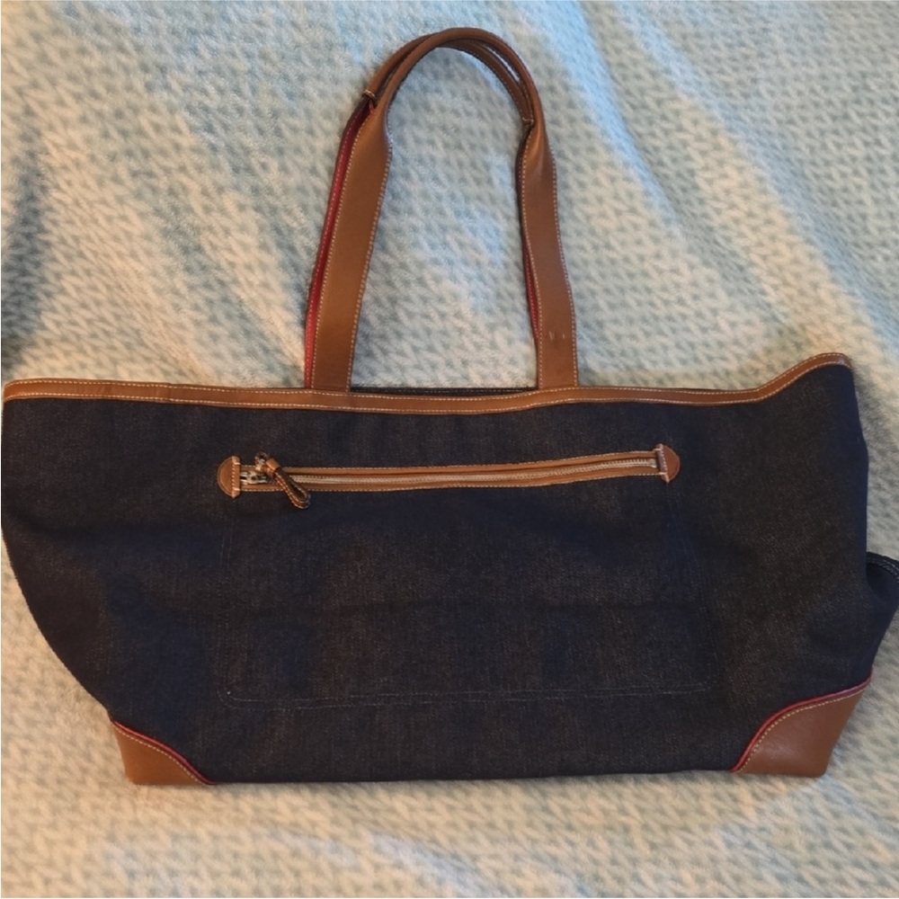 Coach Denim Weekender Tote Bag Cherry Coke lining Vintage Y2K C04K-5436 RARE - Picture 3 of 16